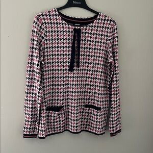 Olsen Women's Houndstooth Pattern Sweater